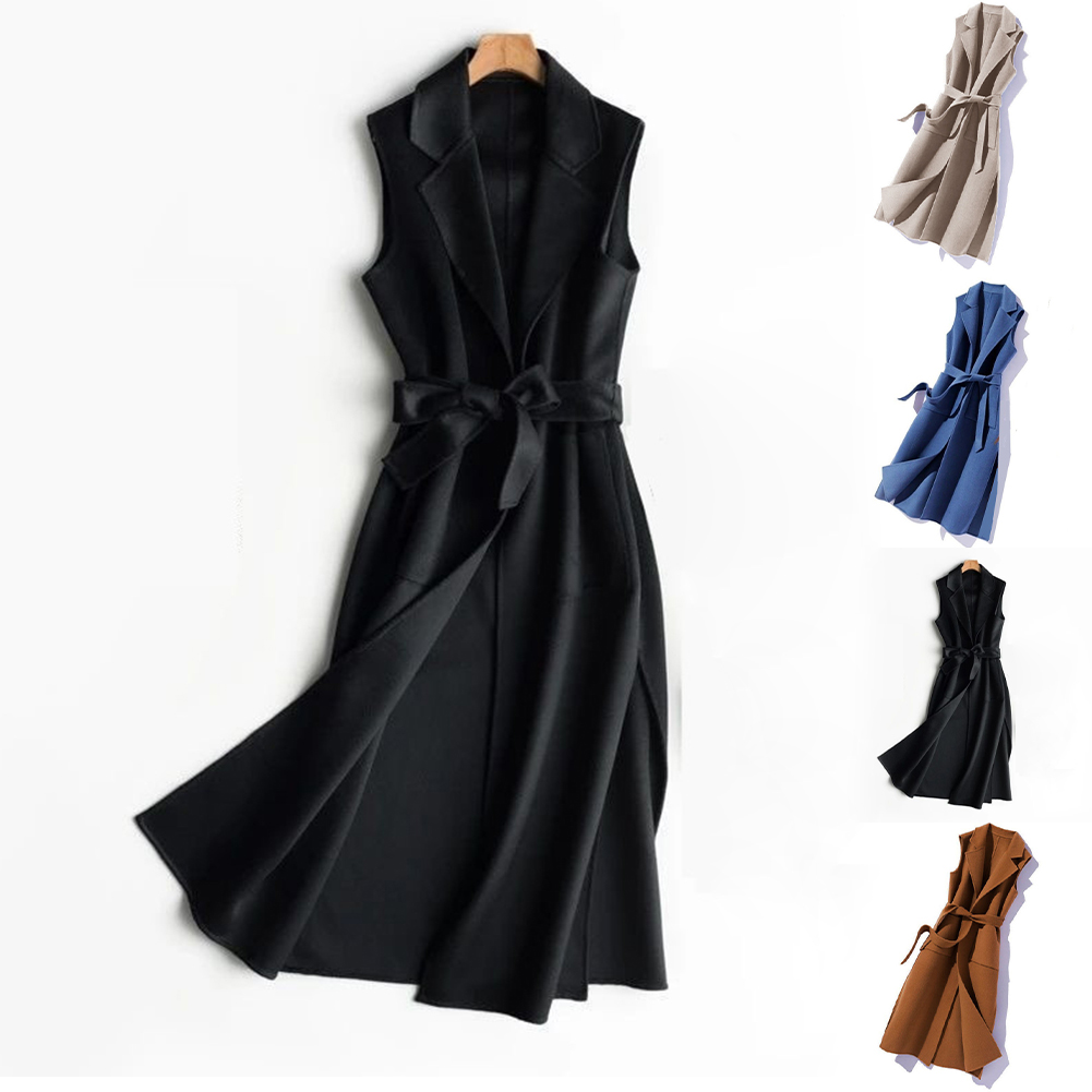 Women Formal Wear Stitching - سترة نسائية حرارية بدون أكمام بياقة
