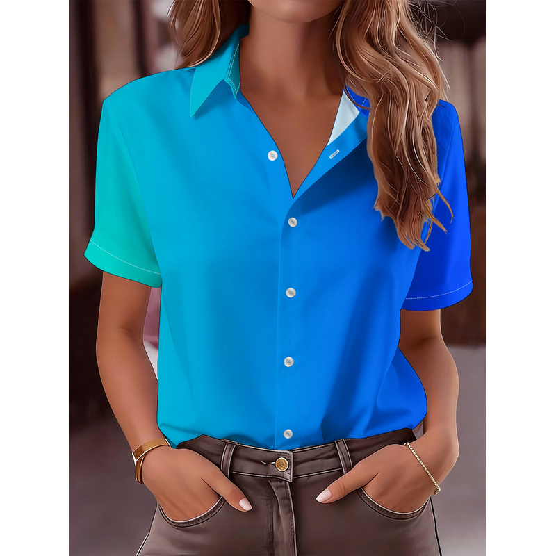 قميص نسائي كاجوال بأكمام قصيرة - مراجعة Women Formal Wear Stitching وسعره