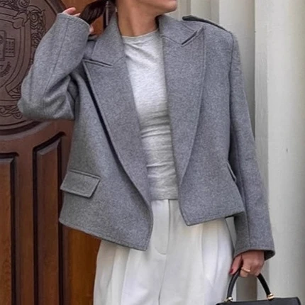 بدلة نسائية من التويد ببطانة ك - مراجعة Women Formal Wear Stitching وسعره
