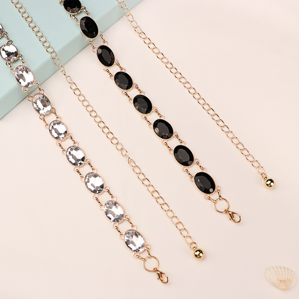 سلسلة خصر أنيقة مرصعة بالأحجار - مراجعة Women Formal Wear Belt وسعره