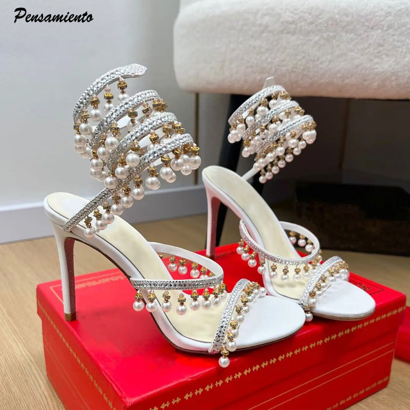 صنادل نسائية فاخرة مزينة بالأح - مراجعة Women'S Formal Wear For Wedding وسعره