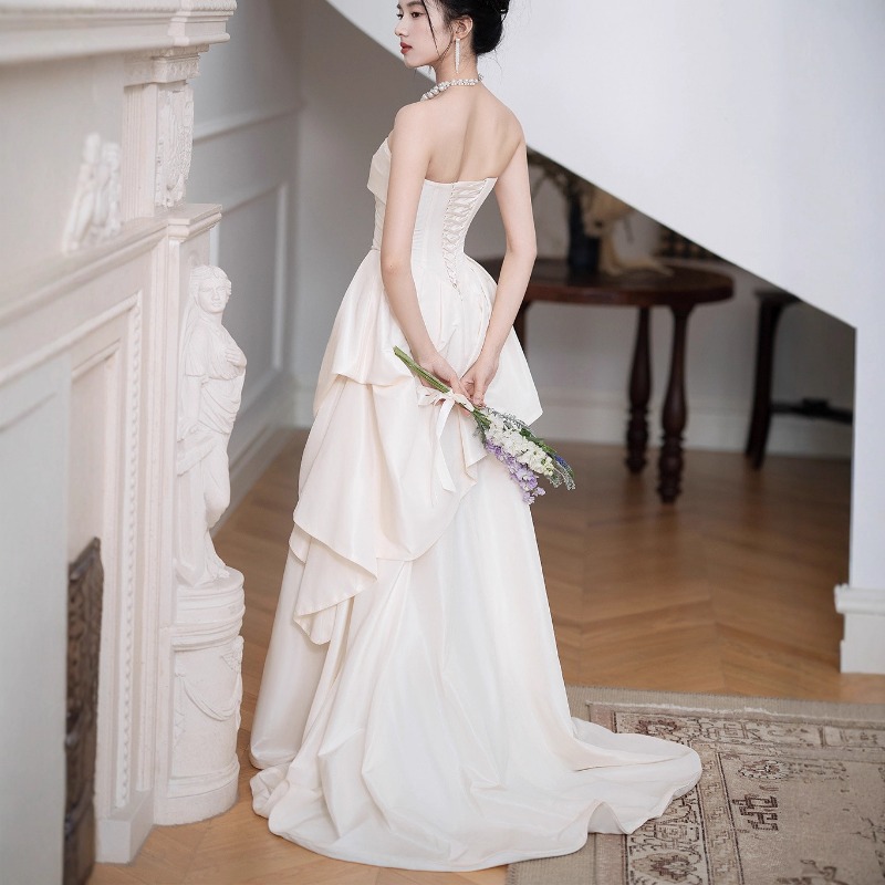 فستان زفاف فرنسي بدون حمالات،  - مراجعة Women'S Formal Wear For Wedding وسعره