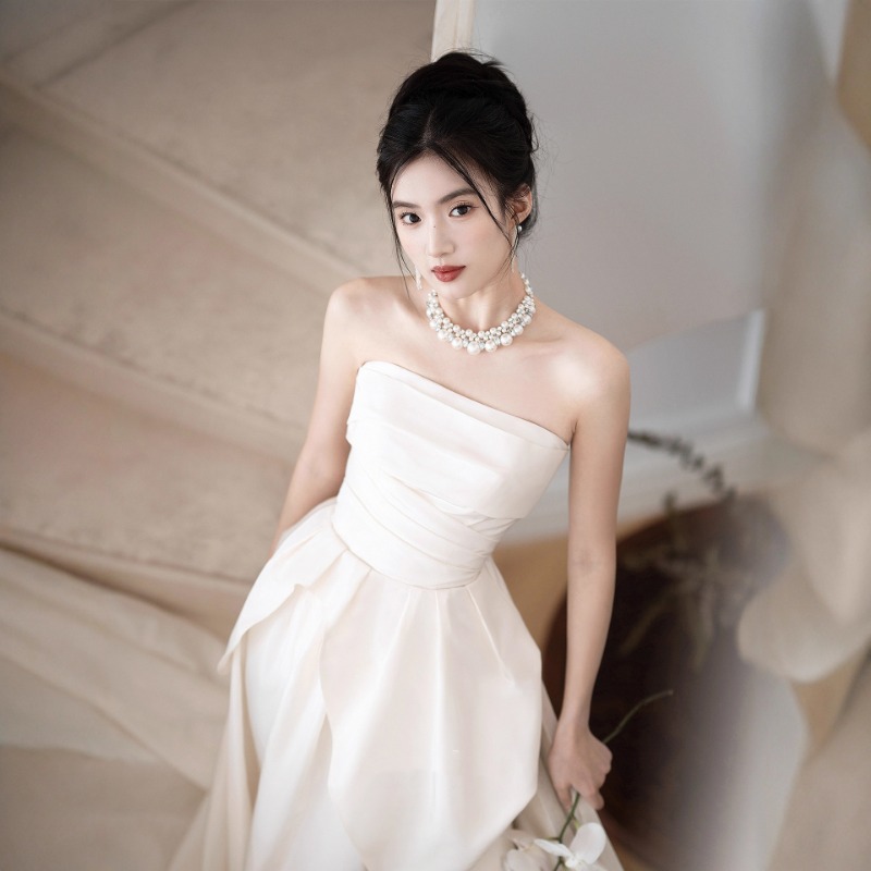 فستان زفاف فرنسي بدون حمالات،  - مراجعة Women'S Formal Wear For Wedding وسعره