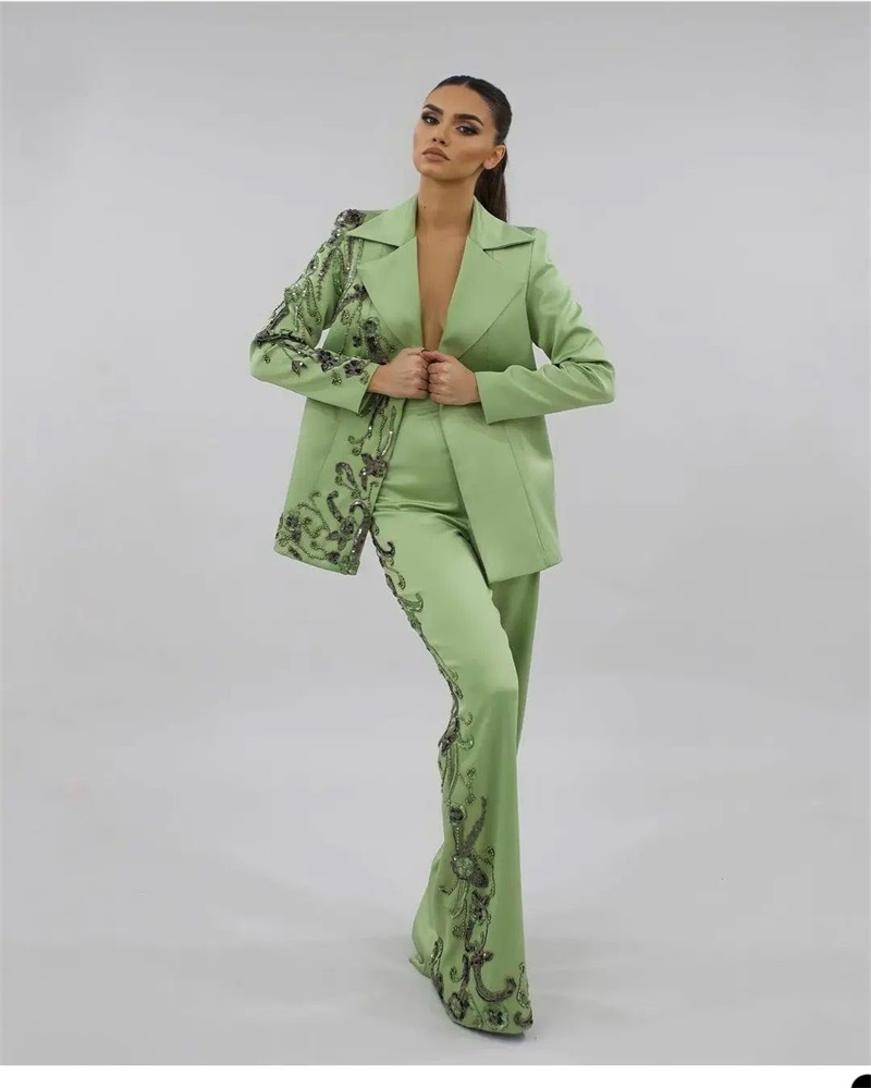 مصمم الأخضر الساتان النساء الد - مراجعة Women Formal Wear Designers وسعره