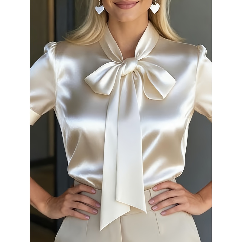 قميص نسائي أنيق بأكمام قصيرة و - مراجعة Women Formal Wear Stitching وسعره